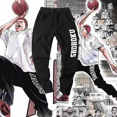 アニメシーン/キャラクター柄 プリント パンツ ボトムス 男女兼用 SLAM DUNK スラムダンク風 ｔシャツ  湘北高校 桜木花道 コスプレ衣装　コスチューム　スラムダンク グッズ