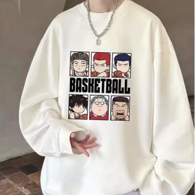 アニメシーン/キャラクター柄 プリント パーカー 男女兼用 SLAM DUNK スラムダンク風 ｔシャツ  湘北高校 桜木花道 コスプレ衣装　コスチューム　スラムダンク グッズ