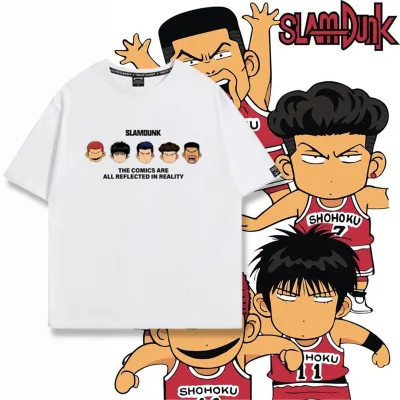 アニメシーン/キャラクター柄 プリント Tシャツ 男女兼用 SLAM DUNK スラムダンク風 ｔシャツ  湘北高校 桜木花道 コスプレ衣装　コスチューム　スラムダンク グッズ