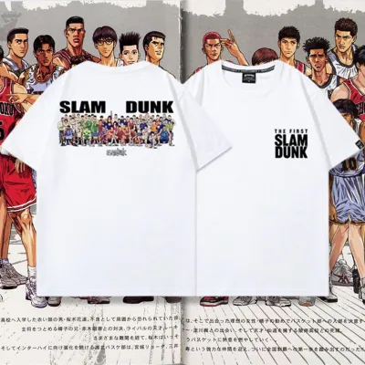 アニメシーン/キャラクター柄 プリント Tシャツ 男女兼用 SLAM DUNK スラムダンク風 ｔシャツ  湘北高校 桜木花道 コスプレ衣装　コスチューム　スラムダンク グッズ