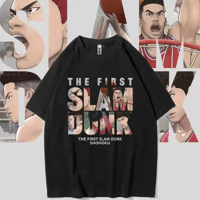 アニメシーン/キャラクター柄 プリント Tシャツ 男女兼用 SLAM DUNK スラムダンク風 ｔシャツ  湘北高校 桜木花道 コスプレ衣装　コスチューム　スラムダンク グッズ