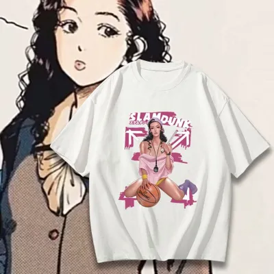 アニメシーン/キャラクター柄 プリント Tシャツ 男女兼用 SLAM DUNK スラムダンク風 ｔシャツ  湘北高校 桜木花道 コスプレ衣装　コスチューム　スラムダンク グッズ