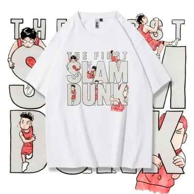 アニメシーン/キャラクター柄 プリント Tシャツ 男女兼用 SLAM DUNK スラムダンク風 ｔシャツ  湘北高校 桜木花道 コスプレ衣装　コスチューム　スラムダンク グッズ