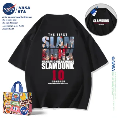 アニメシーン/キャラクター柄 プリント Tシャツ 男女兼用 SLAM DUNK スラムダンク風 ｔシャツ  湘北高校 桜木花道 コスプレ衣装　コスチューム　スラムダンク グッズ