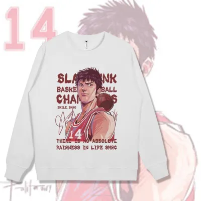 アニメシーン/キャラクター柄 プリント Tシャツ 男女兼用 SLAM DUNK スラムダンク風 ｔシャツ  湘北高校 桜木花道 コスプレ衣装　コスチューム　スラムダンク グッズ