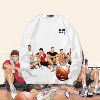 アニメシーン/キャラクター柄 プリント Tシャツ 男女兼用 SLAM DUNK スラムダンク風 ｔシャツ  湘北高校 桜木花道 コスプレ衣装　コスチューム　スラムダンク グッズ