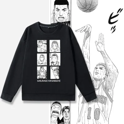 アニメシーン/キャラクター柄 プリント Tシャツ 男女兼用 SLAM DUNK スラムダンク風 ｔシャツ  湘北高校 桜木花道 コスプレ衣装　コスチューム　スラムダンク グッズ