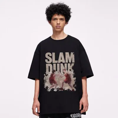 アニメシーン/キャラクター柄 プリント Tシャツ 男女兼用 SLAM DUNK スラムダンク風 ｔシャツ  湘北高校 桜木花道 コスプレ衣装　コスチューム　スラムダンク グッズ