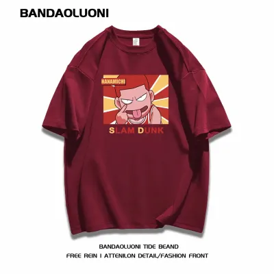 アニメシーン/キャラクター柄 プリント Tシャツ 男女兼用 SLAM DUNK スラムダンク風 ｔシャツ  湘北高校 桜木花道 コスプレ衣装　コスチューム　スラムダンク グッズ