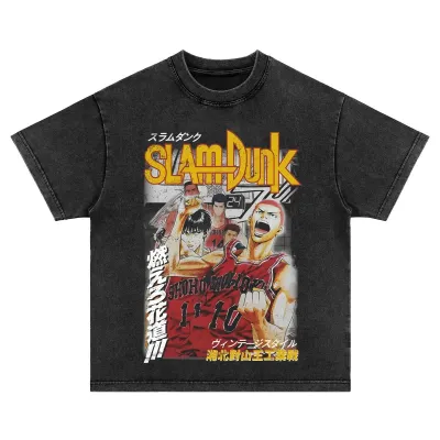 アニメシーン/キャラクター柄 プリント Tシャツ 男女兼用 SLAM DUNK スラムダンク風 ｔシャツ  湘北高校 桜木花道 コスプレ衣装　コスチューム　スラムダンク グッズ