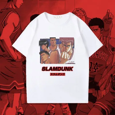 アニメシーン/キャラクター柄 プリント Tシャツ 男女兼用 SLAM DUNK スラムダンク風 ｔシャツ  湘北高校 桜木花道 コスプレ衣装　コスチューム　スラムダンク グッズ