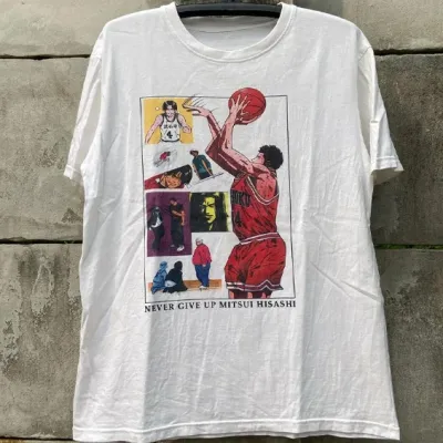 アニメシーン/キャラクター柄 プリント Tシャツ 男女兼用 SLAM DUNK スラムダンク風 ｔシャツ  湘北高校 桜木花道 コスプレ衣装　コスチューム　スラムダンク グッズ