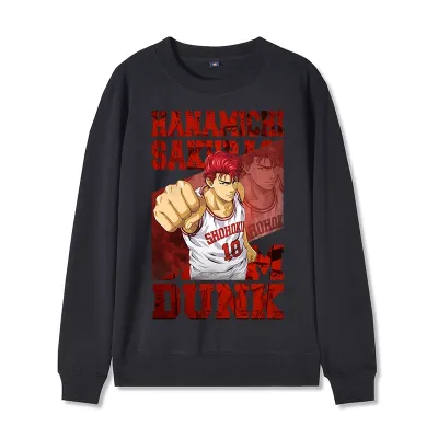 アニメシーン/キャラクター柄 プリント Tシャツ 男女兼用 SLAM DUNK スラムダンク風 ｔシャツ  湘北高校 桜木花道 コスプレ衣装　コスチューム　スラムダンク グッズ