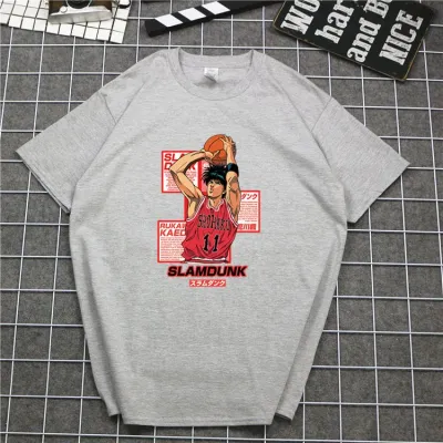 アニメシーン/キャラクター柄 プリント Tシャツ 男女兼用 SLAM DUNK スラムダンク風 ｔシャツ  湘北高校 桜木花道 コスプレ衣装　コスチューム　スラムダンク グッズ