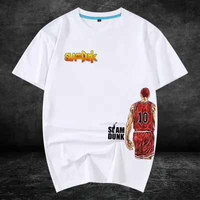 アニメシーン/キャラクター柄 プリント Tシャツ 男女兼用 SLAM DUNK スラムダンク風 ｔシャツ  湘北高校 桜木花道 コスプレ衣装　コスチューム　スラムダンク グッズ