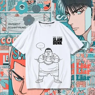 アニメシーン/キャラクター柄 プリント Tシャツ 男女兼用 SLAM DUNK スラムダンク風 ｔシャツ  湘北高校 桜木花道 コスプレ衣装　コスチューム　スラムダンク グッズ