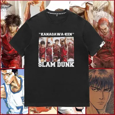 アニメシーン/キャラクター柄 プリント Tシャツ 男女兼用 SLAM DUNK スラムダンク風 ｔシャツ  湘北高校 桜木花道 コスプレ衣装　コスチューム　スラムダンク グッズ