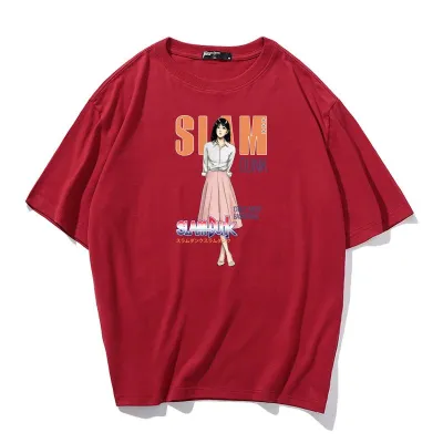 アニメシーン/キャラクター柄 プリント Tシャツ 男女兼用 SLAM DUNK スラムダンク風 ｔシャツ  湘北高校 桜木花道 コスプレ衣装　コスチューム　スラムダンク グッズ