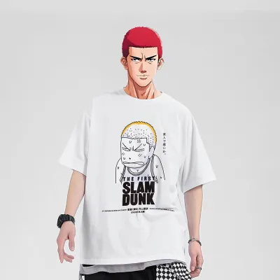 アニメシーン/キャラクター柄 プリント Tシャツ 男女兼用 SLAM DUNK スラムダンク風 ｔシャツ  湘北高校 桜木花道 コスプレ衣装　コスチューム　スラムダンク グッズ