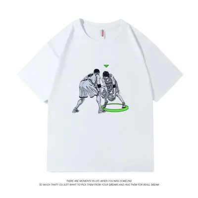 アニメシーン/キャラクター柄 プリント Tシャツ 男女兼用 SLAM DUNK スラムダンク風 ｔシャツ  湘北高校 桜木花道 コスプレ衣装　コスチューム　スラムダンク グッズ