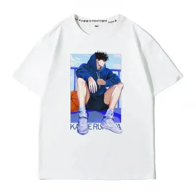 アニメシーン/キャラクター柄 プリント Tシャツ 男女兼用 SLAM DUNK スラムダンク風 ｔシャツ  湘北高校 桜木花道 コスプレ衣装　コスチューム　スラムダンク グッズ