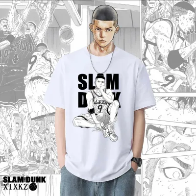 アニメシーン/キャラクター柄 プリント Tシャツ 男女兼用 SLAM DUNK スラムダンク風 ｔシャツ 半袖 湘北高校 桜木花道 コスプレ衣装　コスチューム　スラムダンク グッズ