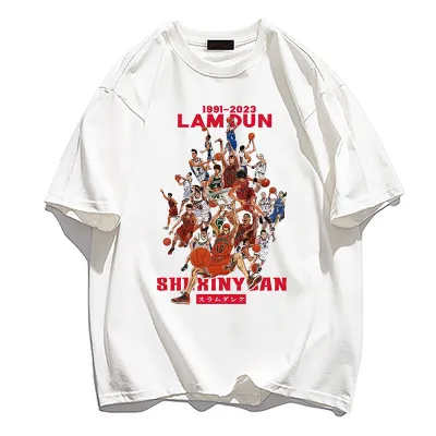 アニメシーン/キャラクター柄 プリント Tシャツ 男女兼用 SLAM DUNK スラムダンク風 ｔシャツ 半袖 湘北高校 桜木花道 コスプレ衣装　コスチューム　スラムダンク グッズ