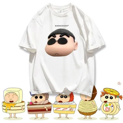 アニメシーン/キャラクター柄  Tシャツ 男女兼用 クレヨンしんちゃん風 ｔシャツ 半袖 長袖 パーカー しんちゃん コスプレ衣装　コスチューム　クレヨンしんちゃん グッズ