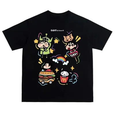 アニメシーン/キャラクター柄  Tシャツ 男女兼用 クレヨンしんちゃん風 ｔシャツ 半袖 長袖 パーカー しんちゃん コスプレ衣装　コスチューム　クレヨンしんちゃん グッズ