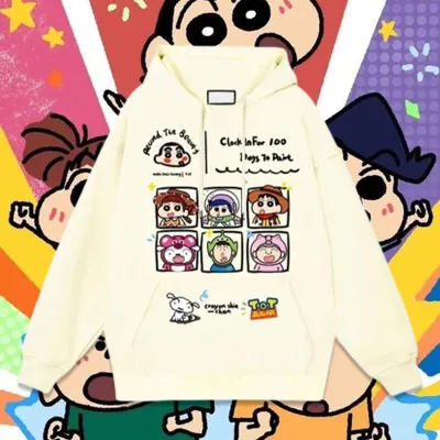 アニメシーン/キャラクター柄  パーカー 男女兼用 クレヨンしんちゃん風 ｔシャツ 半袖 長袖 パーカー しんちゃん コスプレ衣装　コスチューム　クレヨンしんちゃん グッズ