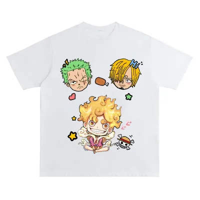 アニメシーン/キャラクター柄 プリント Tシャツ 男女兼用 ワンピース ONE PIECE風 ｔシャツ 半袖 長袖 パーカー モンキー・D・ルフィ 麦わらの一味 ロロノア・ゾロ コスプレ衣装　コスチューム　ナミ グッズ