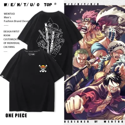 アニメシーン/キャラクター柄 プリント Tシャツ 男女兼用 ワンピース ONE PIECE風 ｔシャツ 半袖 長袖 パーカー モンキー・D・ルフィ 麦わらの一味 ロロノア・ゾロ コスプレ衣装　コスチューム　ナミ グッズ