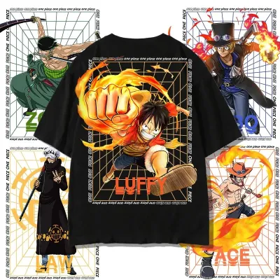 アニメシーン/キャラクター柄 プリント Tシャツ 男女兼用 ワンピース ONE PIECE風 ｔシャツ 半袖 長袖 パーカー モンキー・D・ルフィ 麦わらの一味 ロロノア・ゾロ コスプレ衣装　コスチューム　ナミ グッズ