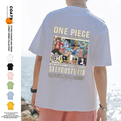 アニメシーン/キャラクター柄 プリント Tシャツ 男女兼用 ワンピース ONE PIECE風 ｔシャツ 半袖 長袖 パーカー モンキー・D・ルフィ 麦わらの一味 ロロノア・ゾロ コスプレ衣装　コスチューム　ナミ グッズ