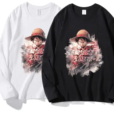 アニメシーン/キャラクター柄 プリント Tシャツ 男女兼用 ワンピース ONE PIECE風 ｔシャツ 半袖 長袖 パーカー モンキー・D・ルフィ 麦わらの一味 ロロノア・ゾロ コスプレ衣装　コスチューム　ナミ グッズ