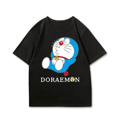 アニメシーン/キャラクター柄 プリント Tシャツ 男女兼用 ドラえもん風 ｔシャツ 半袖 長袖 パーカー ドラえもん のび太 しずか ジャイアン スネ夫 出木杉 ドラミ コスプレ衣装　コスチューム　グッズ