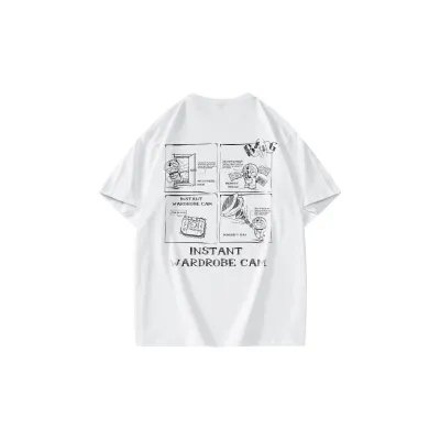 アニメシーン/キャラクター柄 プリント Tシャツ 男女兼用 ドラえもん風 ｔシャツ 半袖 長袖 パーカー ドラえもん のび太 しずか ジャイアン スネ夫 出木杉 ドラミ コスプレ衣装　コスチューム　グッズ