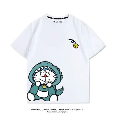 アニメシーン/キャラクター柄 プリント Tシャツ 男女兼用 ドラえもん風 ｔシャツ 半袖 長袖 パーカー ドラえもん のび太 しずか ジャイアン スネ夫 出木杉 ドラミ コスプレ衣装　コスチューム　グッズ