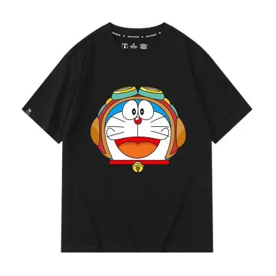 アニメシーン/キャラクター柄 プリント Tシャツ 男女兼用 ドラえもん風 ｔシャツ 半袖 長袖 パーカー ドラえもん のび太 しずか ジャイアン スネ夫 出木杉 ドラミ コスプレ衣装　コスチューム　グッズ