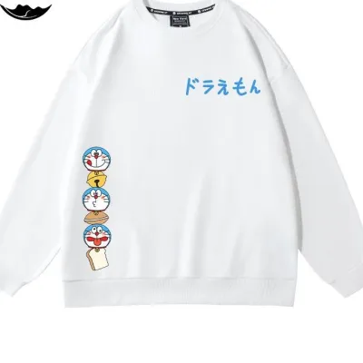 アニメシーン/キャラクター柄 プリント Tシャツ 男女兼用 ドラえもん風 ｔシャツ 半袖 長袖 パーカー ドラえもん のび太 しずか ジャイアン スネ夫 出木杉 ドラミ コスプレ衣装　コスチューム　グッズ