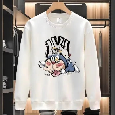 アニメシーン/キャラクター柄 プリント Tシャツ 男女兼用 ドラえもん風 ｔシャツ 半袖 長袖 パーカー ドラえもん のび太 しずか ジャイアン スネ夫 出木杉 ドラミ コスプレ衣装　コスチューム　グッズ