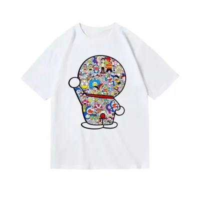 アニメシーン/キャラクター柄 プリント Tシャツ 男女兼用 ドラえもん風 ｔシャツ 半袖 長袖 パーカー ドラえもん のび太 しずか ジャイアン スネ夫 出木杉 ドラミ コスプレ衣装　コスチューム　グッズ