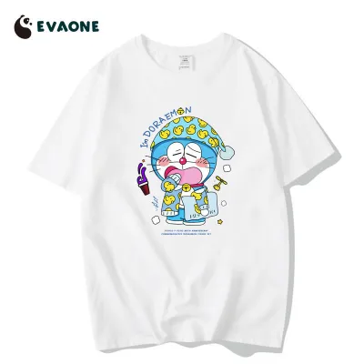 アニメシーン/キャラクター柄 プリント Tシャツ 男女兼用 ドラえもん風 ｔシャツ 半袖 長袖 パーカー ドラえもん のび太 しずか ジャイアン スネ夫 出木杉 ドラミ コスプレ衣装　コスチューム　グッズ