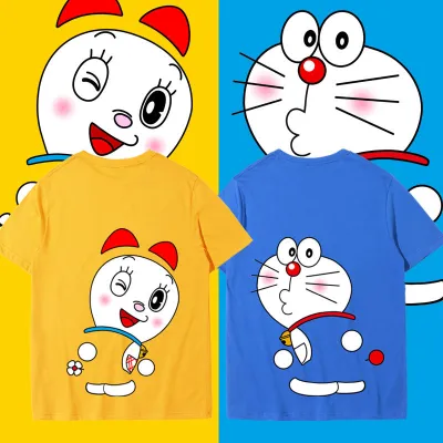 アニメシーン/キャラクター柄 プリント Tシャツ 男女兼用 ドラえもん風 ｔシャツ 半袖 長袖 パーカー ドラえもん のび太 しずか ジャイアン スネ夫 出木杉 ドラミ コスプレ衣装　コスチューム　グッズ