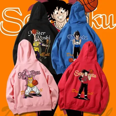 アニメシーン/キャラクター柄 プリント パーカー 男女兼用 Dragon Ball ドラゴンボール風 ｔシャツ 半袖 長袖 パーカー 孫悟空 ベジータ ブルマ ピッコロ クリリン トランクス チチ ヤムチャ ラディッツ フリーザ コスプ