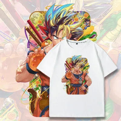 アニメシーン/キャラクター柄 プリント Tシャツ 男女兼用 Dragon Ball ドラゴンボール風 ｔシャツ 半袖 長袖 パーカー 孫悟空 ベジータ ブルマ ピッコロ クリリン トランクス チチ ヤムチャ ラディッツ フリーザ コスプ