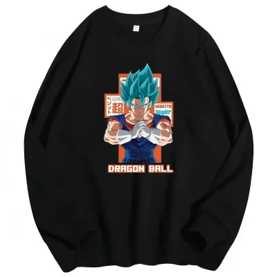 アニメシーン/キャラクター柄 プリント Tシャツ 男女兼用 Dragon Ball ドラゴンボール風 ｔシャツ 半袖 長袖 パーカー 孫悟空 ベジータ ブルマ ピッコロ クリリン トランクス チチ ヤムチャ ラディッツ フリーザ コスプ