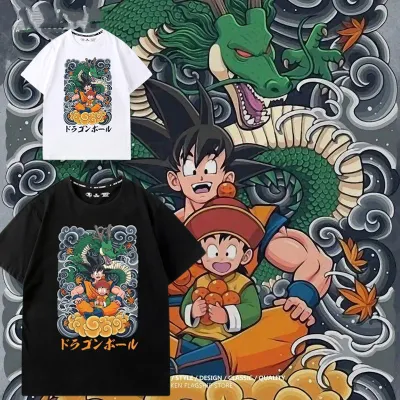 アニメシーン/キャラクター柄 プリント Tシャツ 男女兼用 Dragon Ball ドラゴンボール風 ｔシャツ 半袖 長袖 パーカー 孫悟空 ベジータ ブルマ ピッコロ クリリン トランクス チチ ヤムチャ ラディッツ フリーザ コスプ