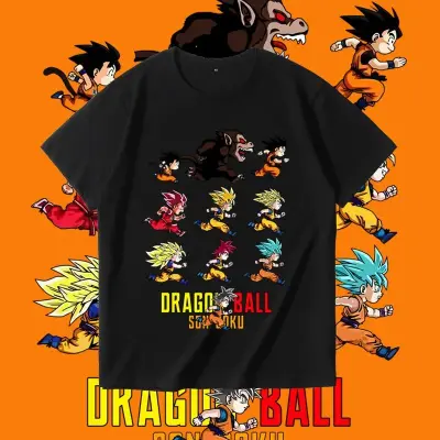 アニメシーン/キャラクター柄 プリント Tシャツ 男女兼用 Dragon Ball ドラゴンボール風 ｔシャツ 半袖 長袖 パーカー 孫悟空 ベジータ ブルマ ピッコロ クリリン トランクス チチ ヤムチャ ラディッツ フリーザ コスプ