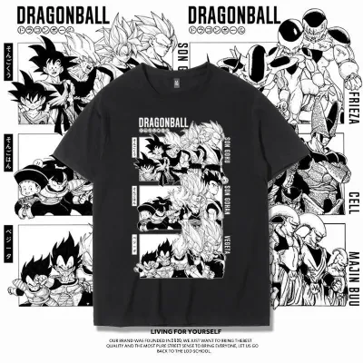 アニメシーン/キャラクター柄 プリント Tシャツ 男女兼用 Dragon Ball ドラゴンボール風 ｔシャツ 半袖 長袖 パーカー 孫悟空 ベジータ ブルマ ピッコロ クリリン トランクス チチ ヤムチャ ラディッツ フリーザ コスプ